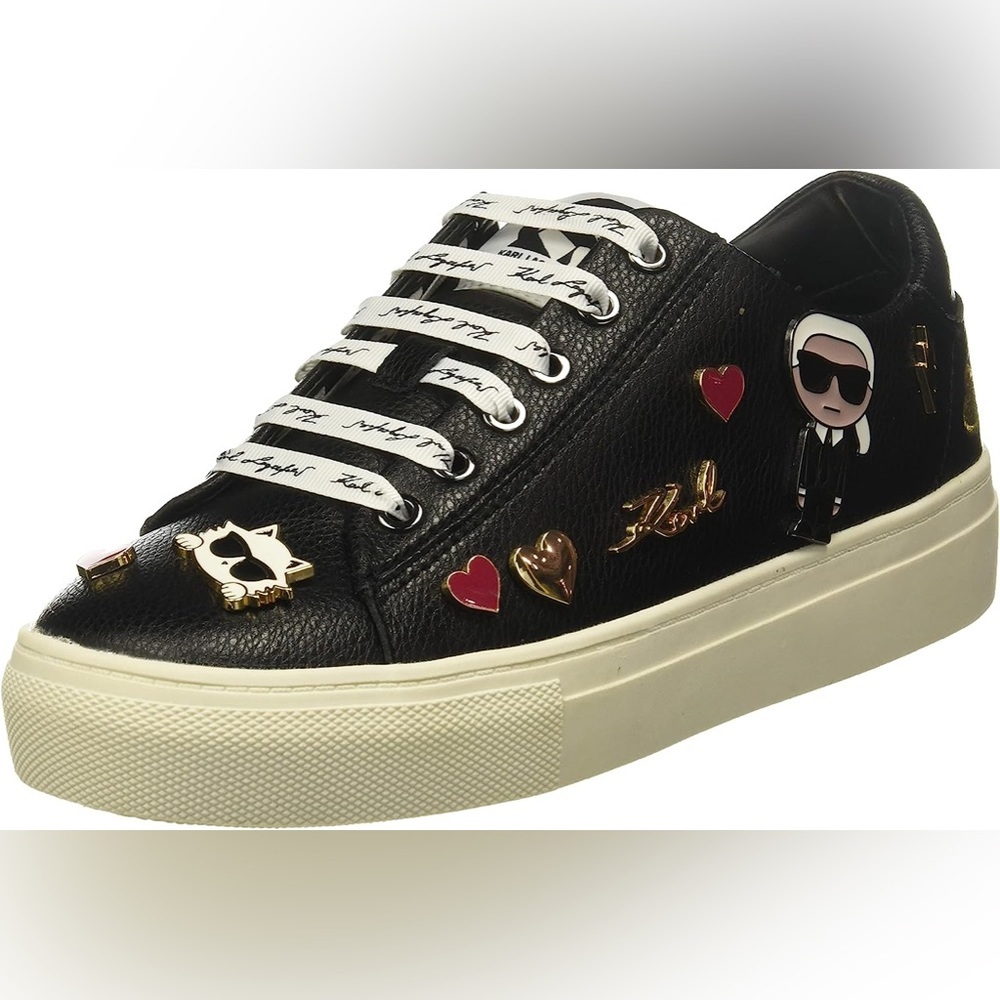 🖤🖤 Karl Lagerfeld Paris Women's Cate Shoes – Sneakers Klp Pins Size 7.5M